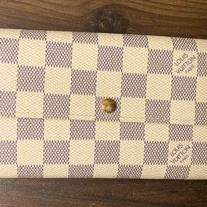 LOUIS VUITTON Damier Azur Sarah Long Wallet